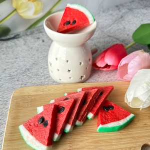 Watermelon Wax Melts Natural Soy Wax Handmade Scented Wax Melts Fruit Wax Melts Gift for Her Aroma Wax Melts