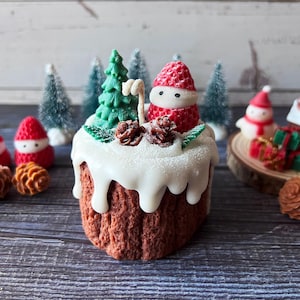 White Candle Christmas Decor Candle Gift Christmas Gift Candle