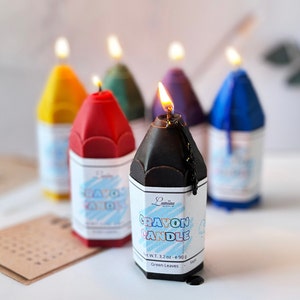 Crayon Candle Soy Wax Cute Candle Decor Color Pencil Candle Unique Gift for Teacher