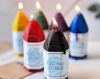 Crayon Candle: Scented Soy Wax, Teacher Gift