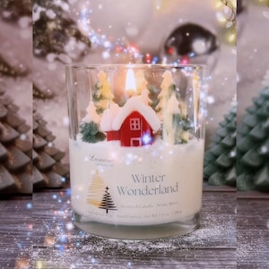 Winter Wonderland Candle Christmas Decor Winter White Candle Gift Home Decor Christmas Gift Candle