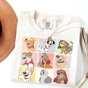 Disney Dogs Lover Comfort Colors Shirt, Dog Lover Sweatshirt, Disneyland Shirt, Disney Women's Tee Shirt, Pluto, Nana, Cute Disney Dog Shirt