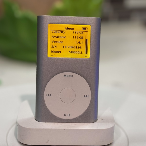 Built to Order Very Moddedd Silver iPod Mini 2nd Gen - Orange Backlight, Taptic, Flash Mod - Mint Condition! Unique