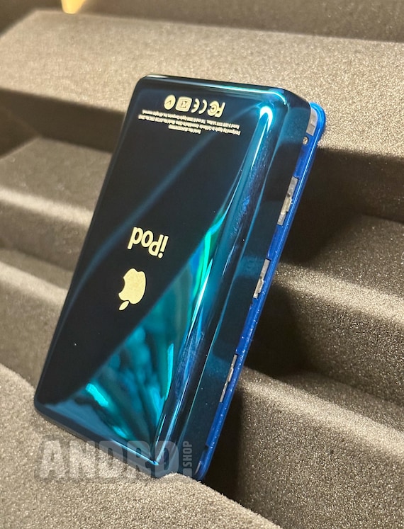 iPod classic 256GBSSD バッテリー、外装新品、taptic カスタムTaptic Modded All Blue iPod Classic第7世代 - 3000mAh
