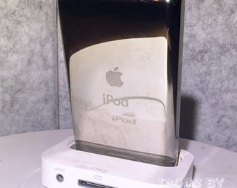 Custom Transparent Orange on Stainless Ipod 5.5 Gen - 1TB, Taptic