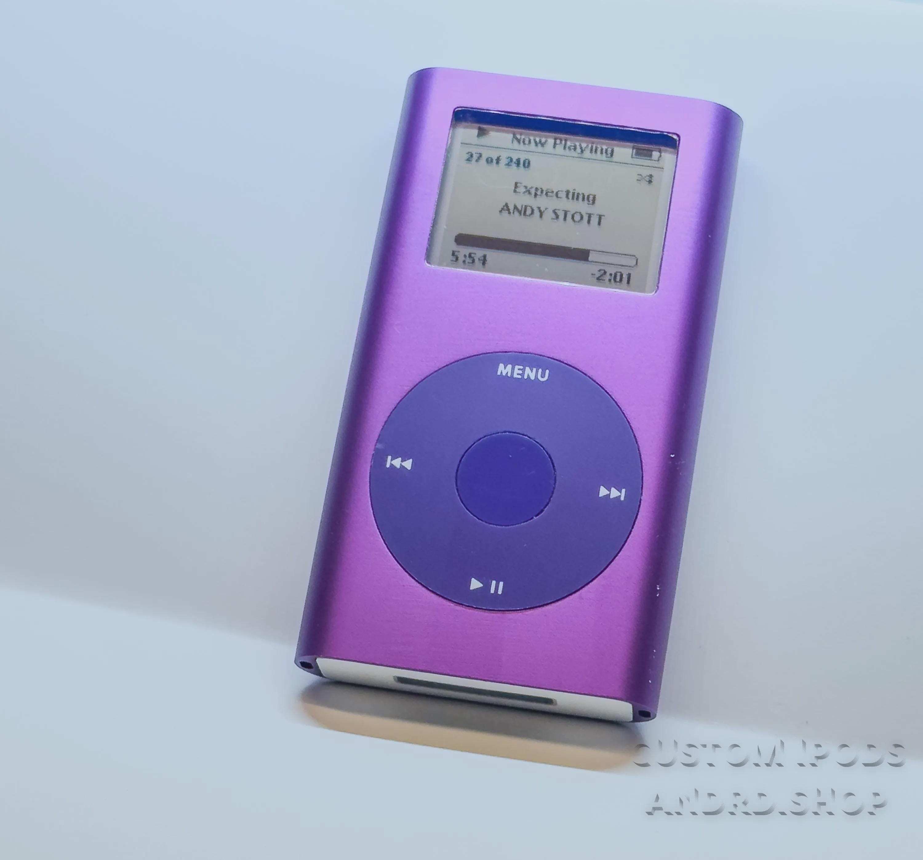 Custom Purple Ipod Mini • 128-512GB • Taptic • Backlight Mod