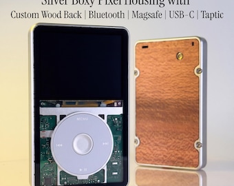 iPod Classic 7th Gen 1TB Silver Boxy Pixel Sycamore Wood