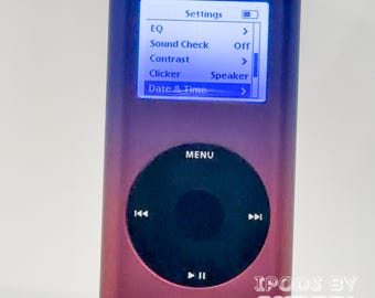 Custom Purple-Pink Fade iPod Mini • 128-512GB • Taptic • Backlight Mod • Clickwheel Mod • New Anodized Shell