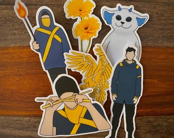 Pegatinas inspiradas en "Trench" de Twenty One Pilots, acabado mate resistente al agua