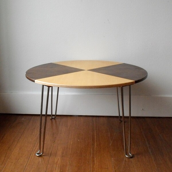 Vintage Retro Table : Folding Coffee Table with Hair pin Legs on  Sale