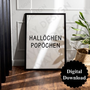 Digital file print yourself, toilet poster bathroom mural, guest toilet, funny humor, hello, butt