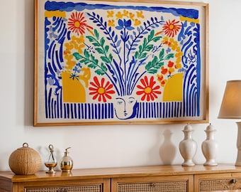 Henri Matisse Style Floral Abstract Art Print