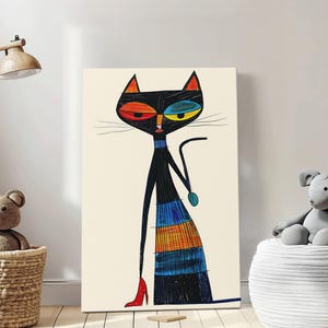 Illustrazione di animali felici, natura, arte per la cameretta dei bambini, stampa artistica da parete, regali per bambini, illustrazione colorata dei cartoni animati