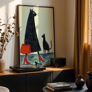 Ilustración de animales felices, arte de guardería natural, impresión de arte de pared para habitación infantil, regalos para niños, arte de pared con ilustración de dibujos animados coloridos