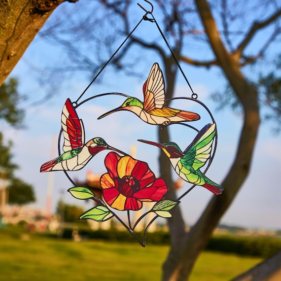 Colorful Hummingbird With Flowers Outdoor Hanging Decor, Acrylic Metal  Garden Ornament, Bird Wall Art, Gift for Nature and Bird Lovers - Etsy  Israel