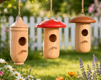 Handmade Hummingbird House,Custom Wood Birdhouse,Outdoor Garden Decor,Bird Lover,Unique Hanging Birdhouse,Rustic Garden Decor