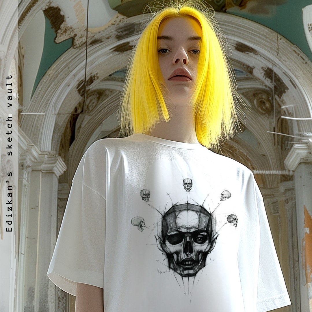 Gothic Doll Letter Printed Detachable Sleeves T-Shirt
