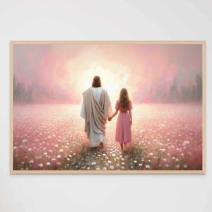 A Day for Light, Modern Christian Art, Jesus and Woman, Picture of Jesus, LDS Art, Bible Printable, Jesus and Girl, Jesus Walking with Woman