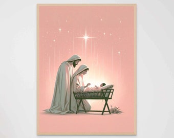 Birth of Jesus Nativity Art, Christian Art, Jesus Art, Christmas Christian Art, Catholic Art, Christian Posters, Christmas Art, Mary Jesus
