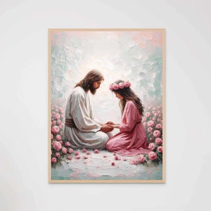 許されよ、キリスト教の絵画、イエスと祈る女性、イエスの絵