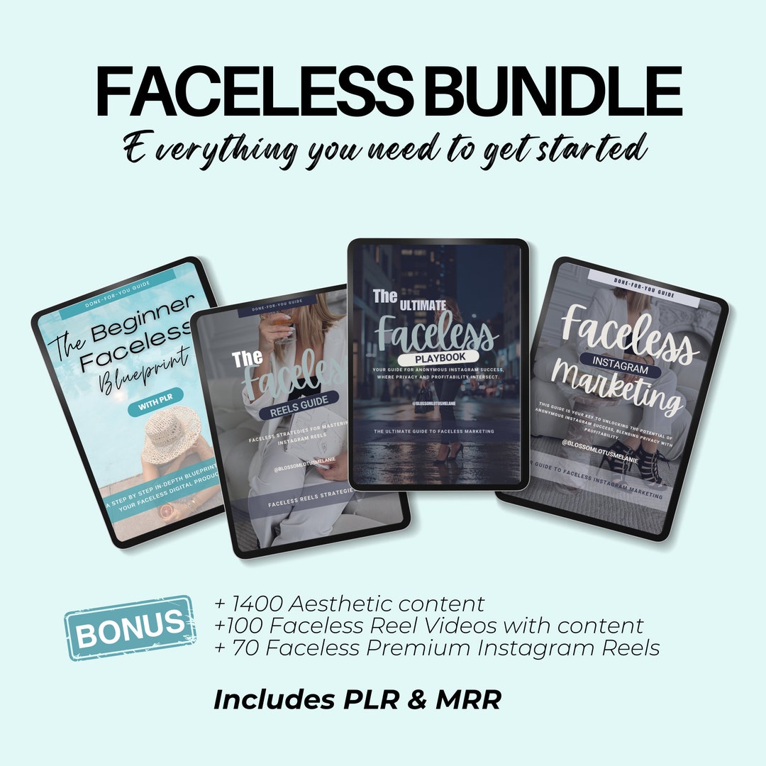 Faceless Digital Marketing Guide Bundle DFY With Master Resell Rights ...