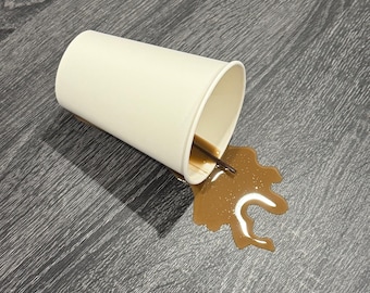 Fake Coffee Spill Cup Prop, Display, Gag, Joke