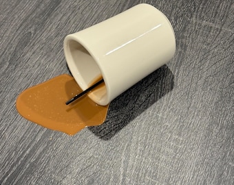 Fake Ceramic Coffee Spill Cup/Mug Prop, Display, Gag