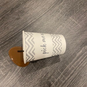 Fake Coffee Spill Cup, Prop, Display, Gag
