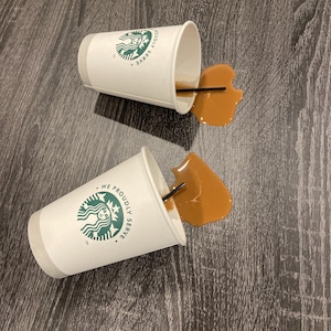 Fake Coffee Spill Cup Prop, Display, Gag