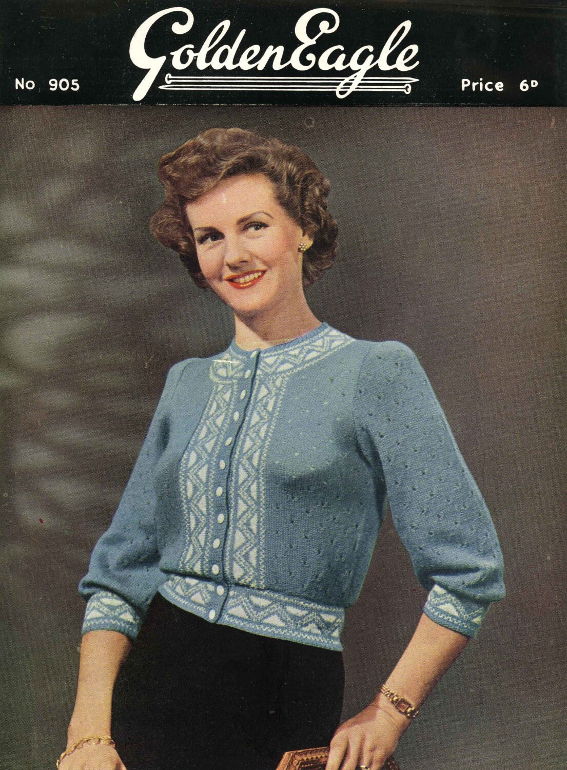 40s Jacket Vintage 40s Ladies Jacket Knitting Pattern: Golden Eagle 905 (PDF) - Etsy
