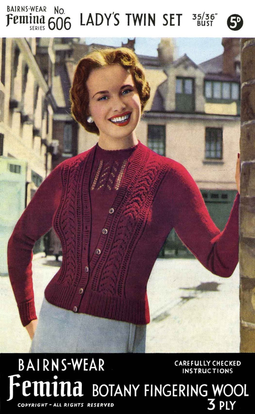 Vintage Knit Dress with Matching Cardigan Set