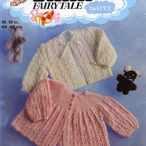 Vintage Baby-Matinee-Mantel, 3-fach & 4-fach, Strickmuster, 80er Jahre (PDF) Patons 1178
