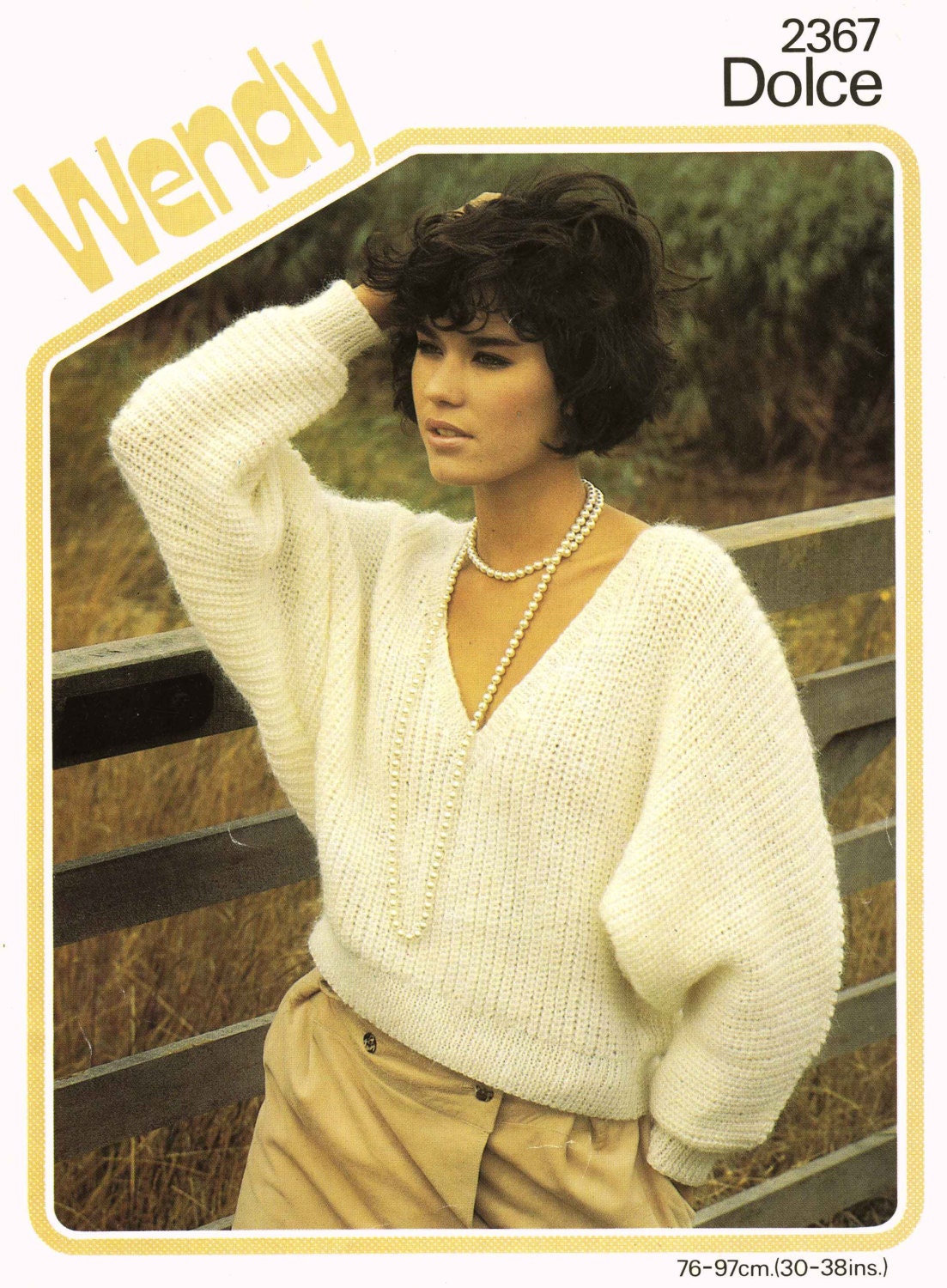 Vintage Ladies Batwing Sweater DK 