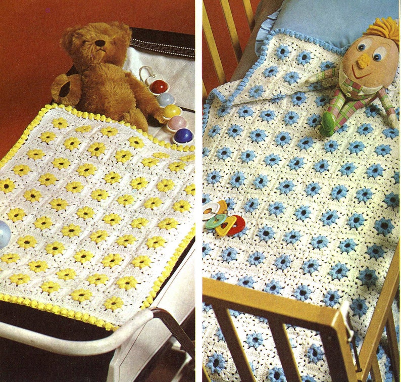 Vintage Baby's Pram Cover and Cot Cover Crochet Pattern Etsy