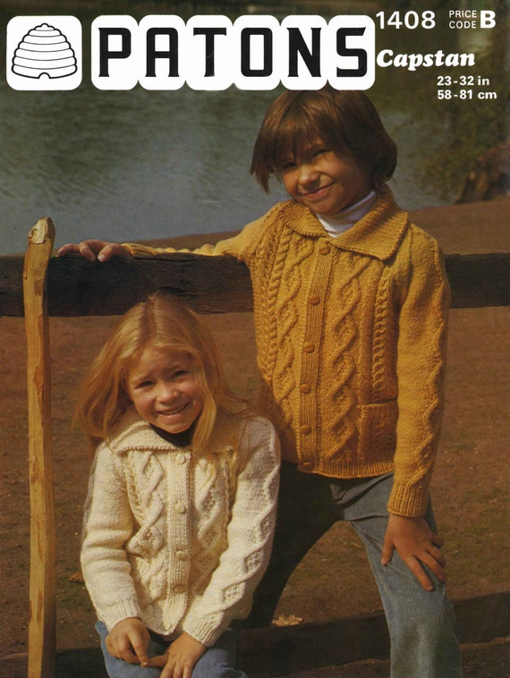 NO 58 BOYS GIRLS EASY KNIT JUMPER Knitting Pattern DK 22-30 /"