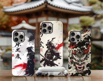 Japanese tough phone cases Samurai, Ronin, and Oni Mask Tough Phone Cases - Set of 3/ Phone Cases, iPhone, Samsung Galaxy, tough phone case.