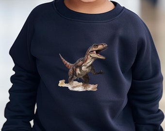 Watercolor Dinosaur Sweatshirt, T-Rex Kids Shirt