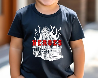 Future Fireman T-Shirt, Firetruck Graphic, Kids Birthday Gift