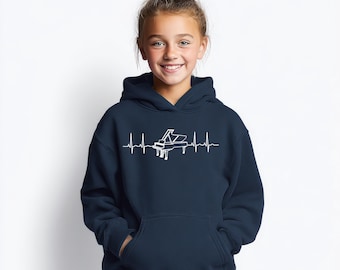 Sudadera con capucha para jóvenes pianistas, regalo para pianistas, camiseta infantil, conjunto para estudiantes de música, amante de la música clásica, cumpleaños o Navidad para jóvenes músicos.