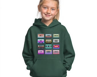 Retro Cassette Tape Hoodie, Vintage Music Lover Gift