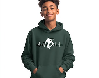 Skateboarder-hoodie voor jongeren: skateboardtrui