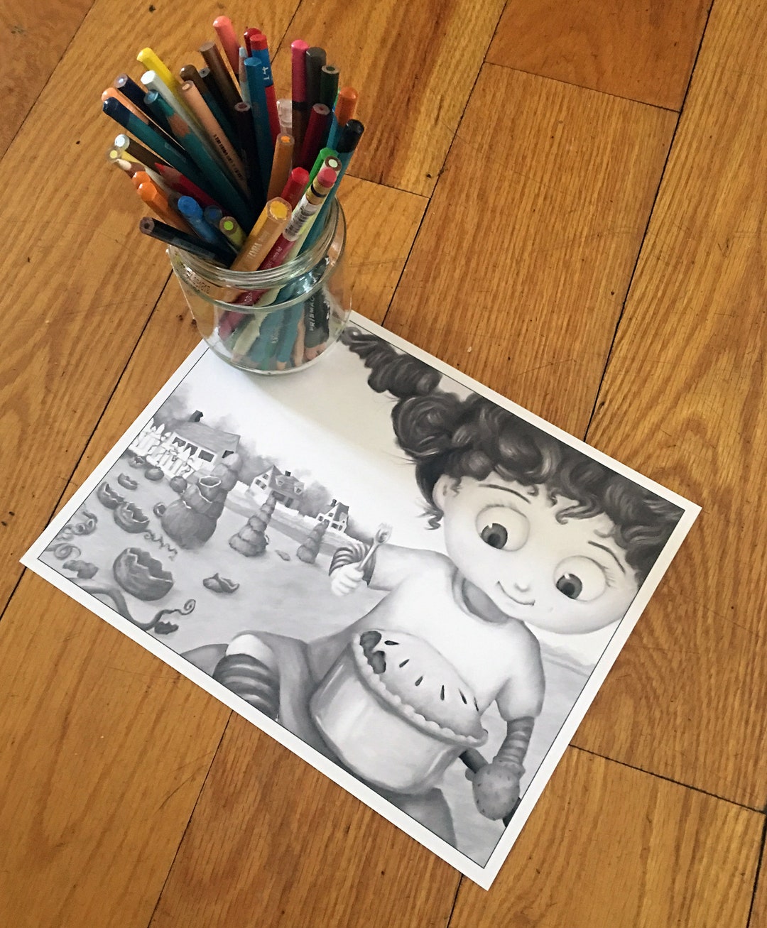 Watermelon Girl Printable Coloring Page, Grayscale Coloring, Watermelon ...