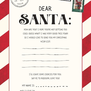 Carta a Papá Noel para imprimir