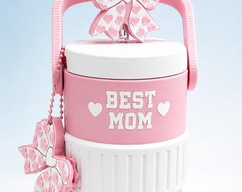 Custom Mini Cooler Can Holder  | 3D Printed Mini Can Holder | 12oz  | Two Tone Colors | Straw Topper + Can Opener | Mother’s Day