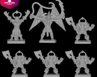 Classic CHAOISM WARRIOR - WITCHER - GARGOYLE figures from HeroQuest made of resin