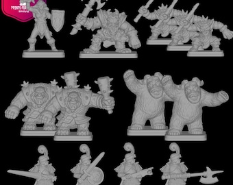 Classic BARBARIAN QUEST figures from HeroQuest (The Frozen Horror Classic) made of resin