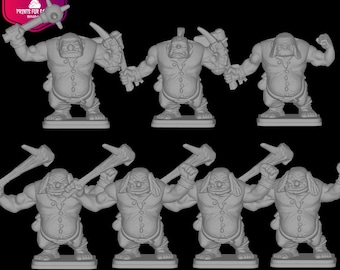 Classic OGRE / OGER figures from HeroQuest made of resin