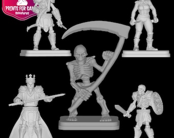 Nuevas figuras variantes de ESQUELETO para HeroQuest hechas de resina
