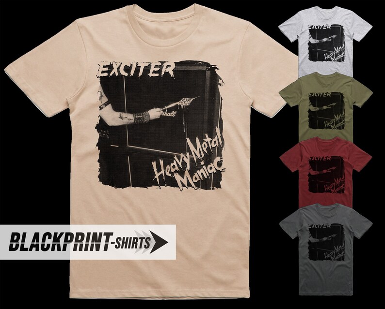 Exciter Heavy Metal Maniac T Shirt Cotton Men's All Sizes S5XL 18