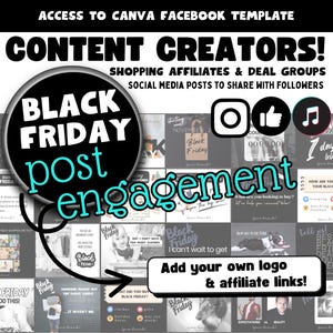 Publicaciones en redes sociales para el Black Friday (plantilla de Canva para Facebook)